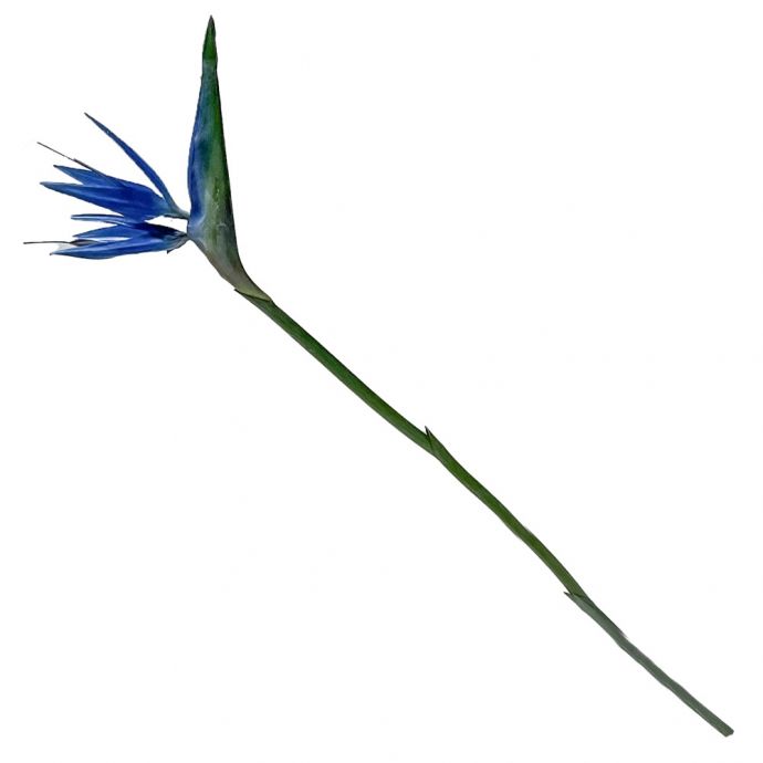 Kunstbloem Strelitzia blauw