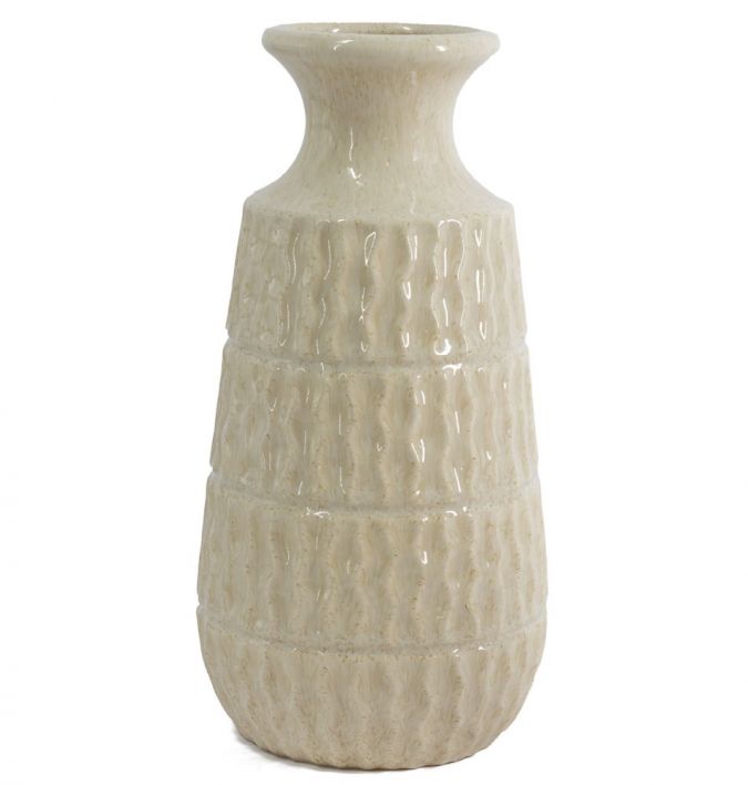 Aardewerk vaas Aztec beige 
