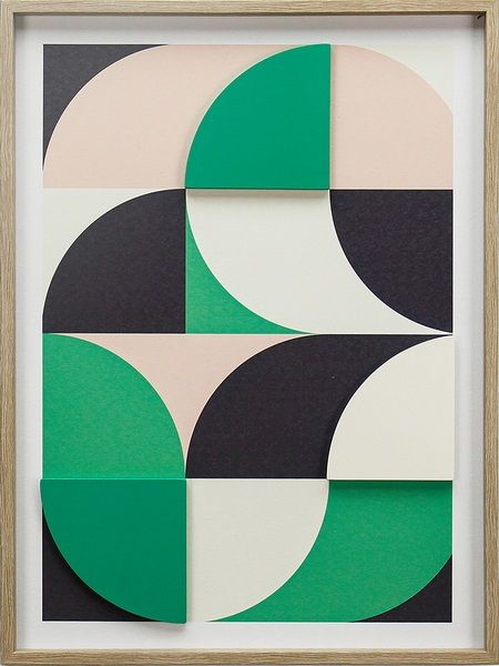 Schilderij abstract organisch groen