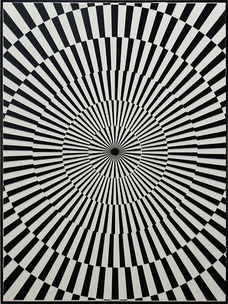 Schilderij illusie zwart/wit