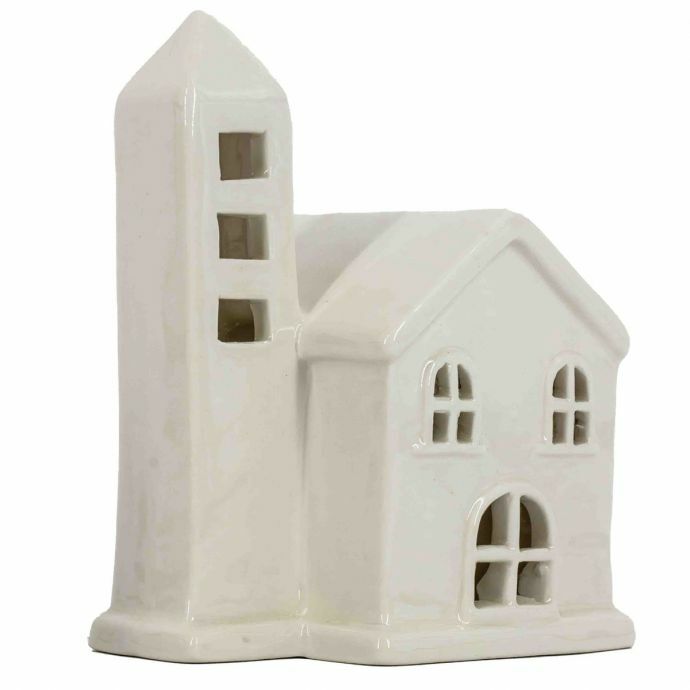 Kerk keramiek met LED 