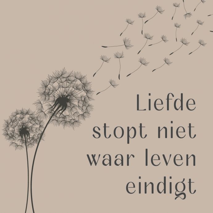 Tegeltje - Liefde stopt niet