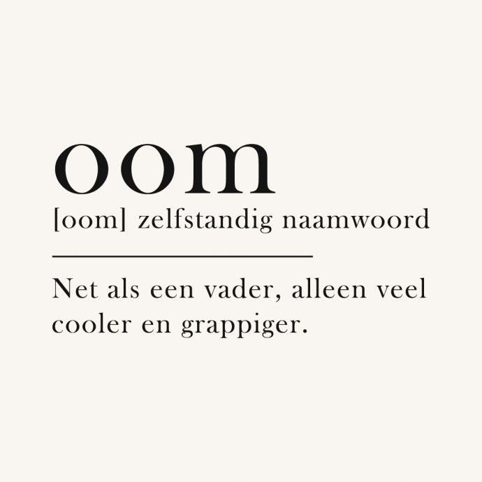 Tegeltje - Oom woordenboek