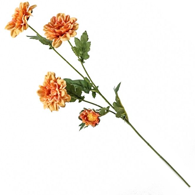 Kunstbloem chrysant oranje
