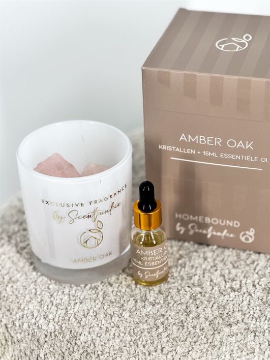 Geur kristal met 15ml essentiële olie 'Amber oak'