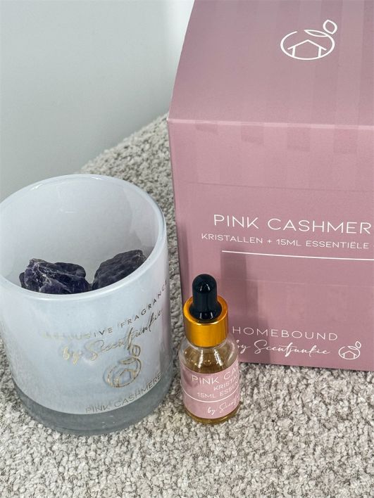 Geur kristal met 15ml essentiële olie 'Pink cashmere'