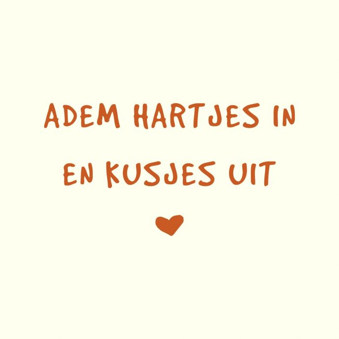 Tegeltje - adem hartjes in