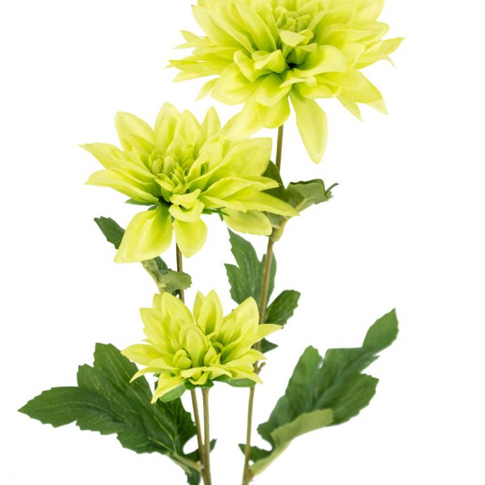 Kunstbloem Dahlia groen 
