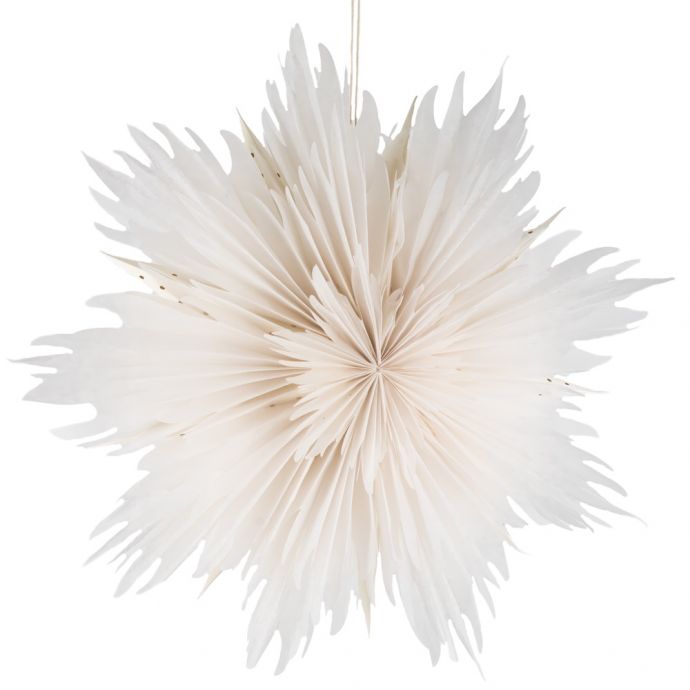 Kerstster star 60cm wit met pendel 