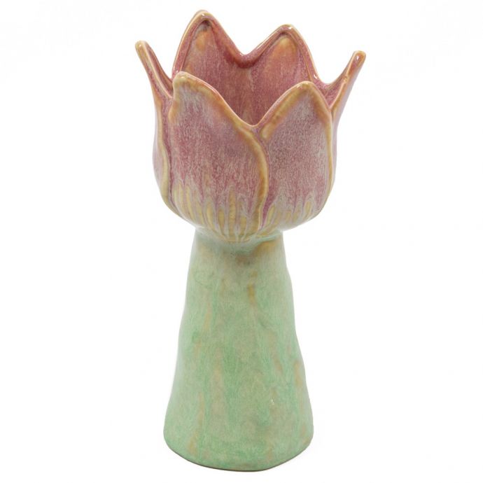 Aardewerk vaas tulp peach