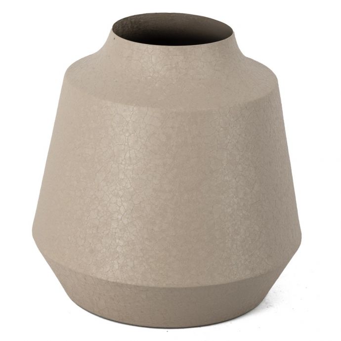 Metalen vaas sand texture