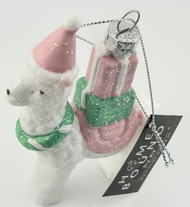 Kerstbal hanger alpaca pastel