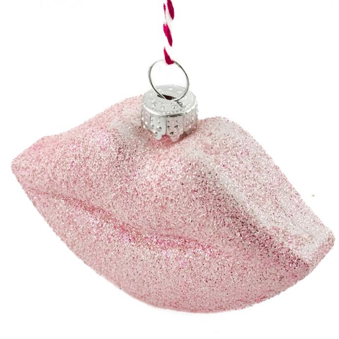 Kersthanger lips glitter