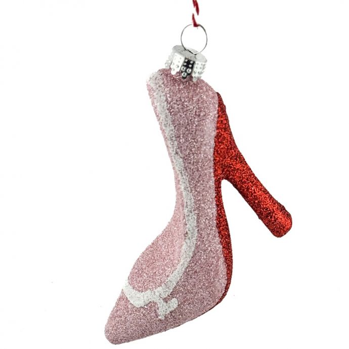 Kersthanger high heels glitter