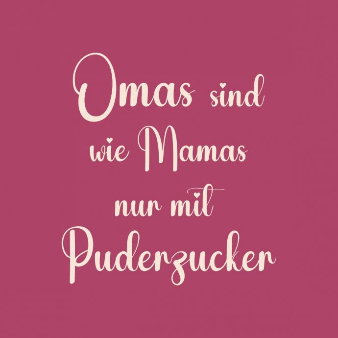 Fliese - Oma mit puderzucker