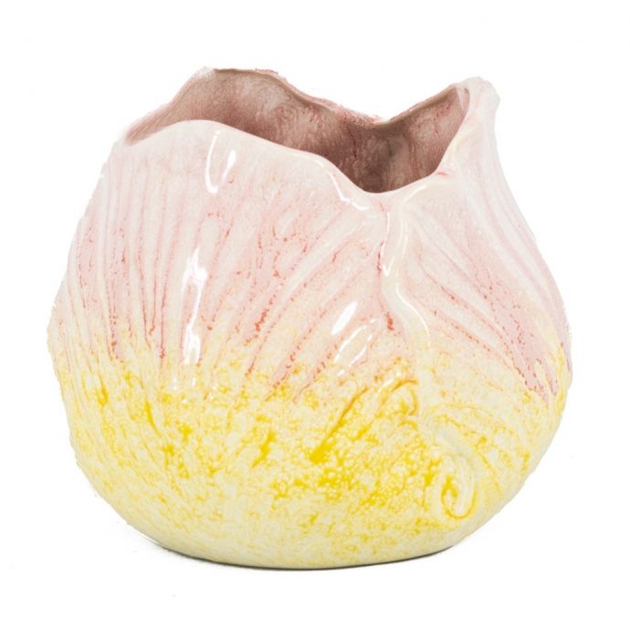 Aardewerk vaas tulp roze 
