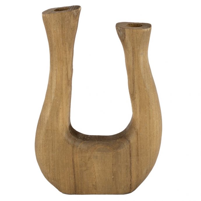 Houten organische kaarsenstandaard walnut