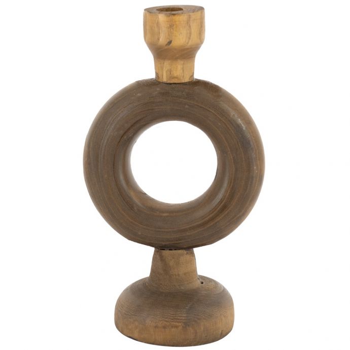 Houten kandelaar circle walnut