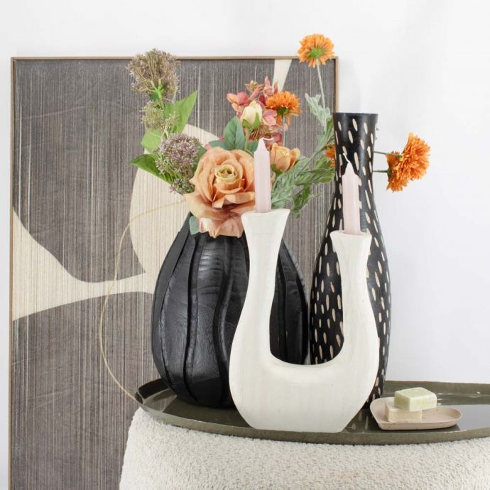 Houten vaas Batik