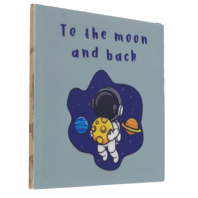 Tegeltje 'To the moon and back'