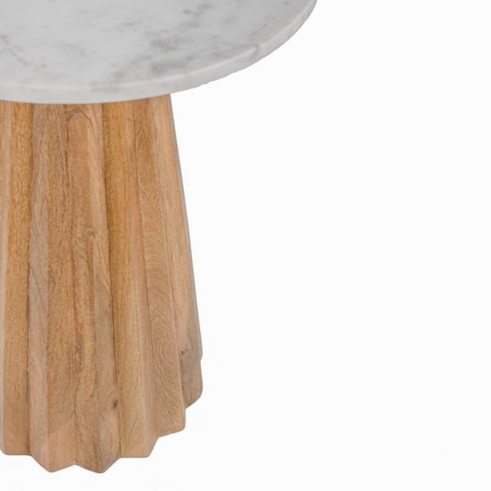 Bijzettafel Num met marmeren blad