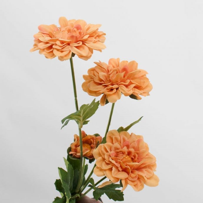 Kunstbloem chrysant oranje