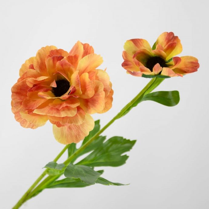 Kunstbloem ranonkel geel/oranje