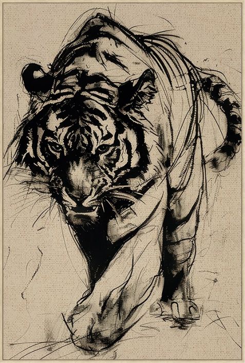 Schilderij tijger