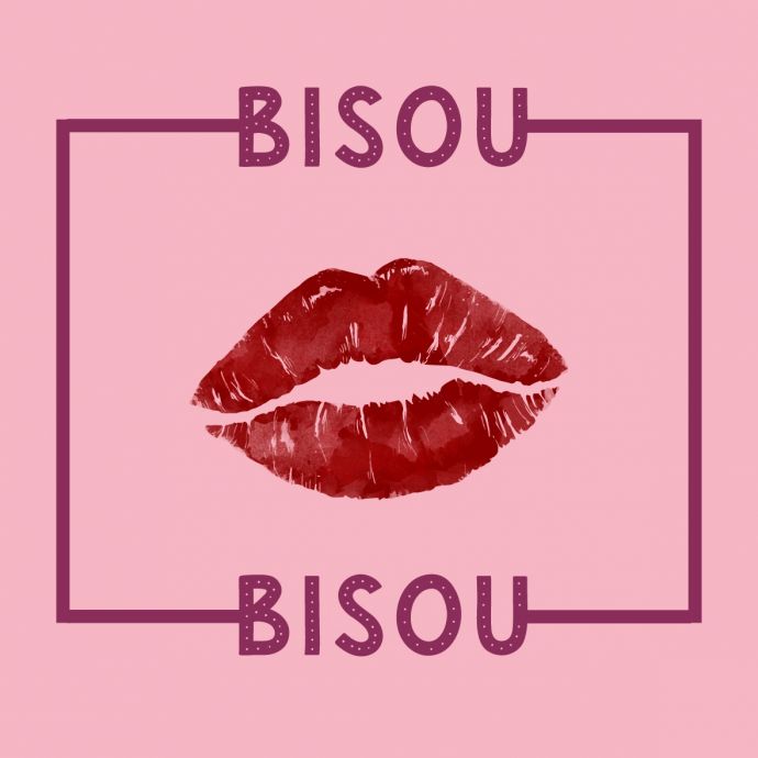 Tegeltje - Bisou bisou