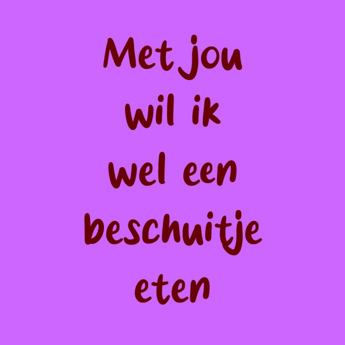 Tegeltje - Beschuitje eten 