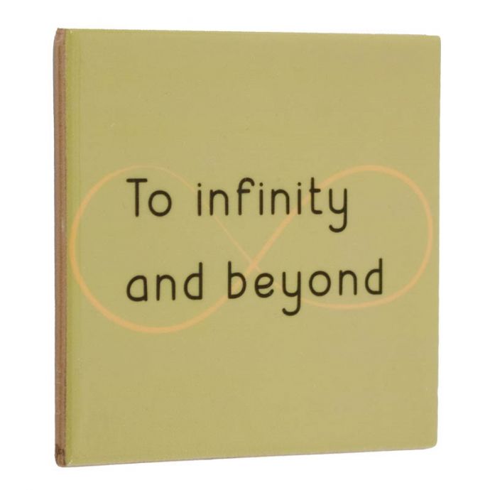 Tegeltje 'To infinity'