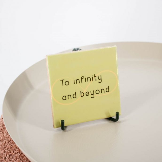 Tegeltje 'To infinity'