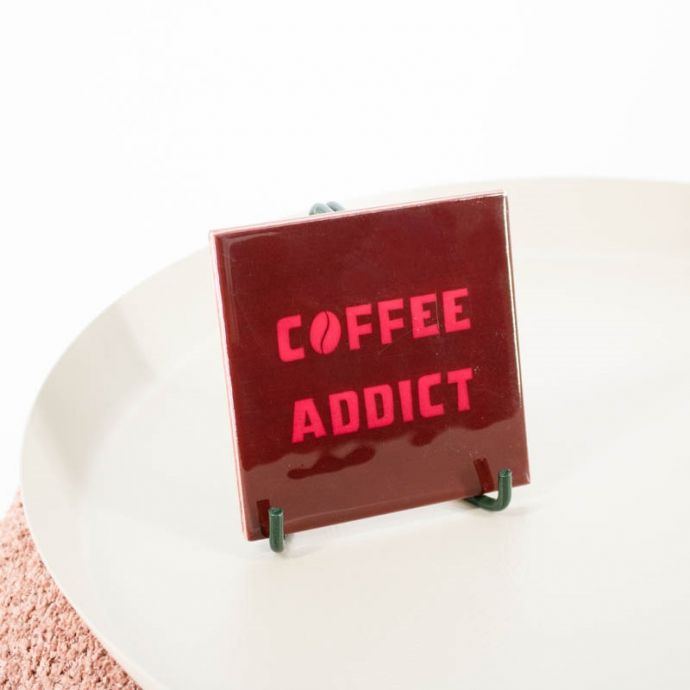 Tegeltje 'Coffee addict'