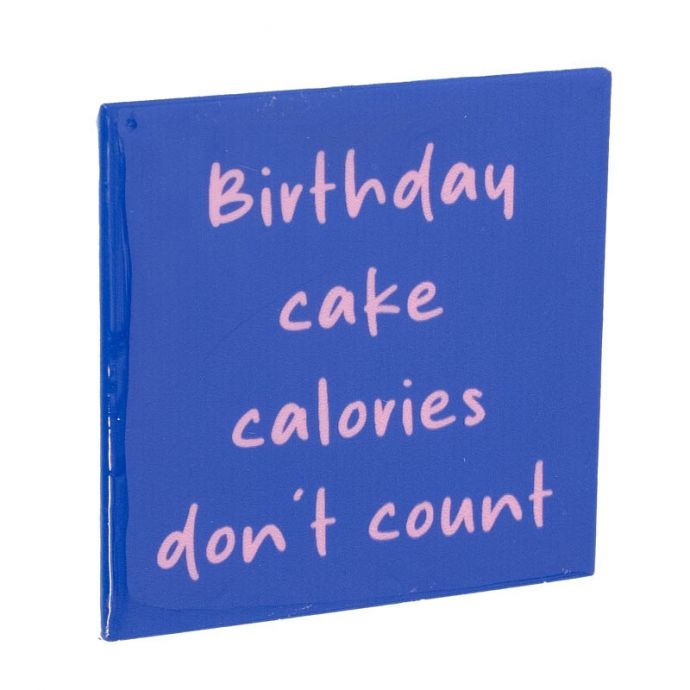 Tegeltje - Birthday cake calories