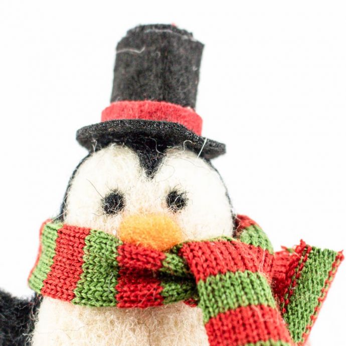 Wollen hanger pinguin hoed