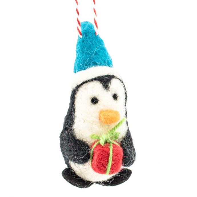 Wollen hanger pinguin pakje