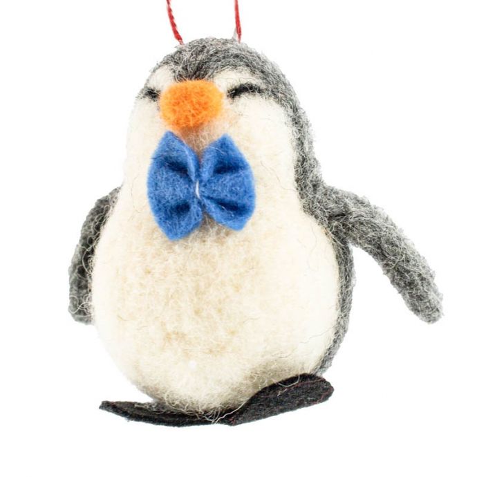 Wollen hanger pinguin strik