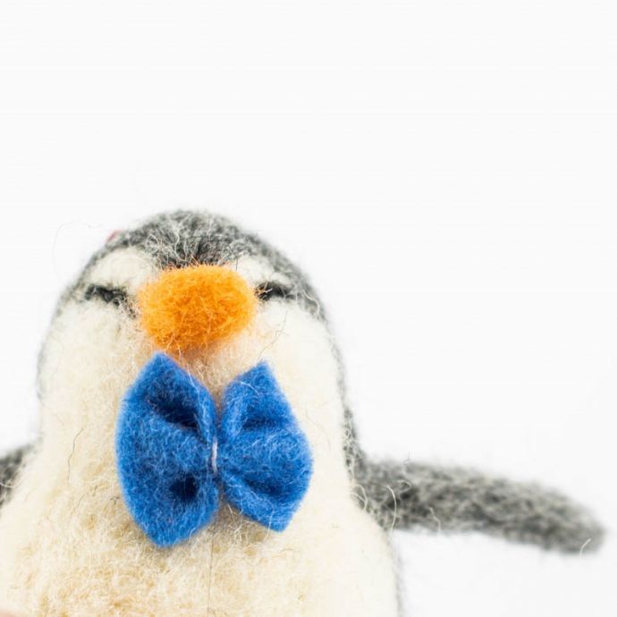 Wollen hanger pinguin strik