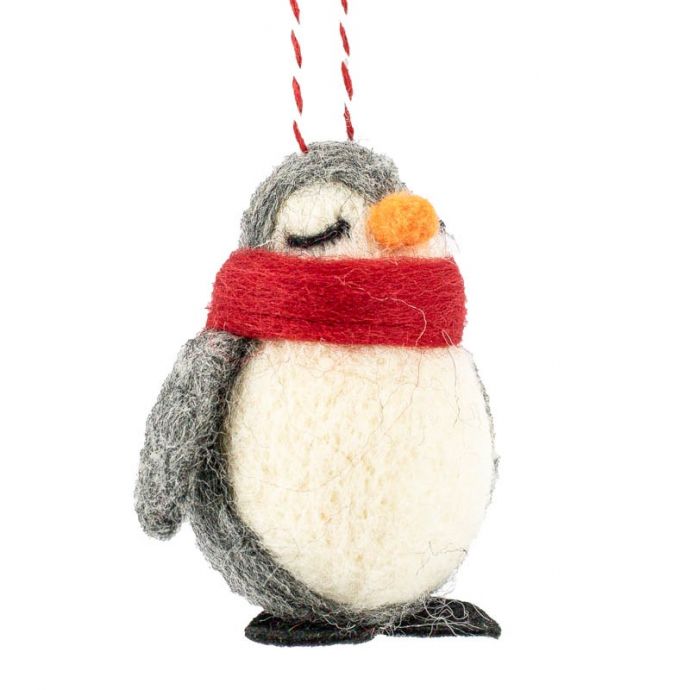 Wollen hanger pinguin sjaal
