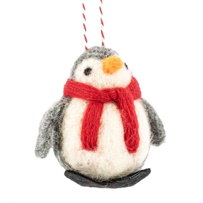 Wollen hanger pinguin sjaal