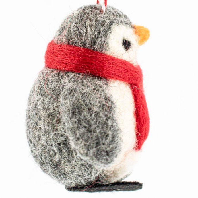 Wollen hanger pinguin sjaal