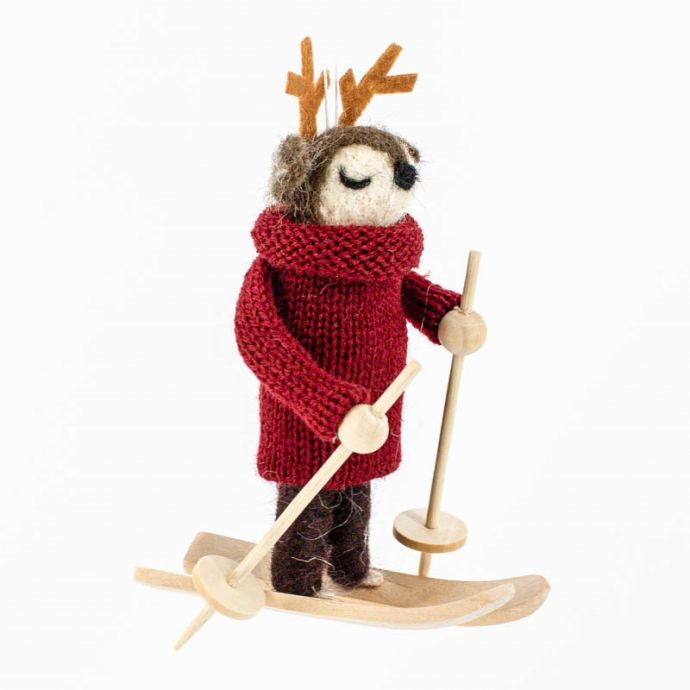 Wollen hanger rendier ski's