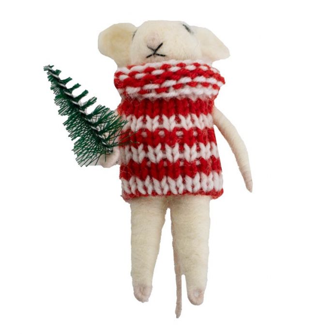 Wollen hanger muis kerstboom
