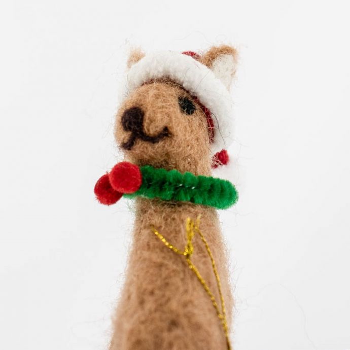 Wollen hanger hert kerstmuts