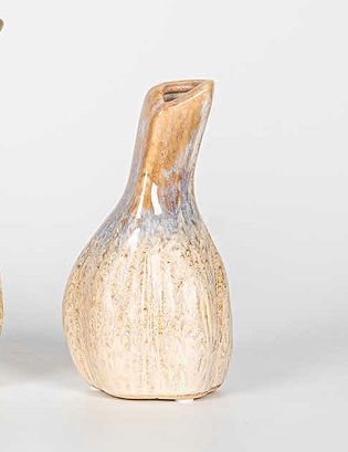 Aardewerk tulpenvaas amber