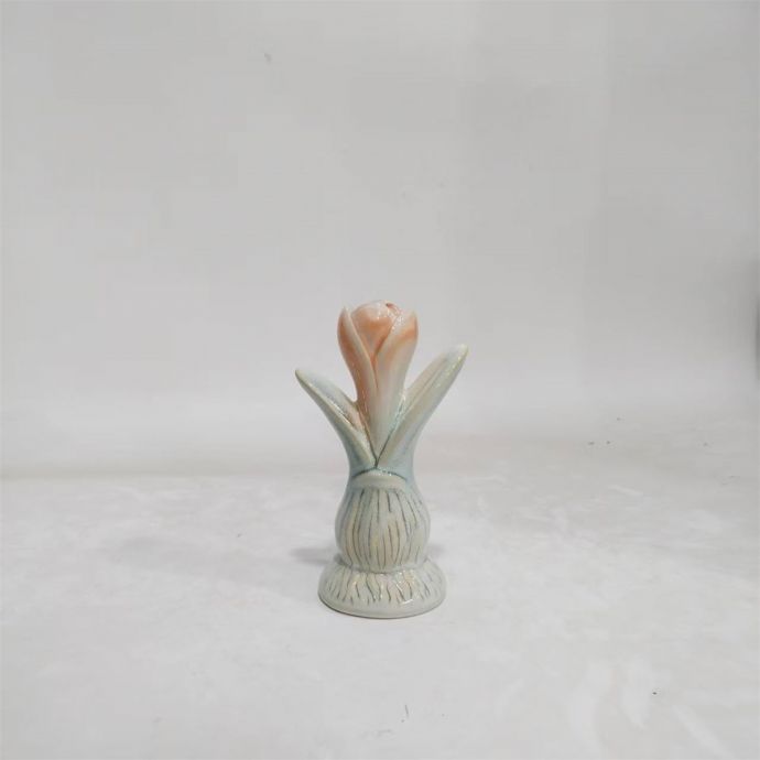 Aardewerk tulpenvaas oranje