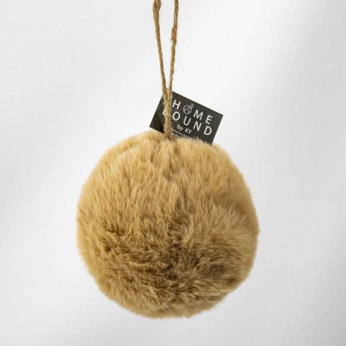 Hanger Fluffy bal taupe