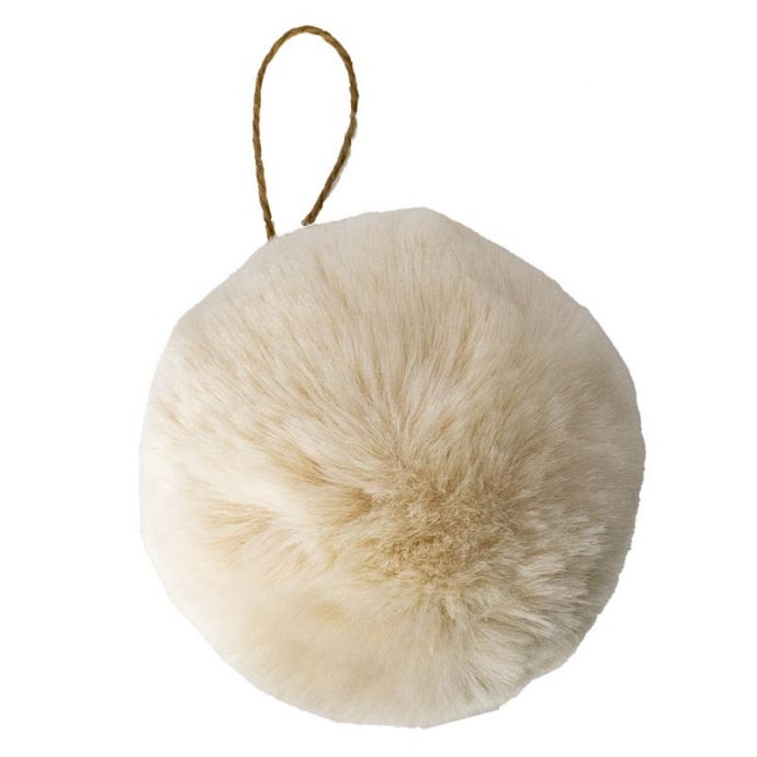 Hanger Fluffy bal wit