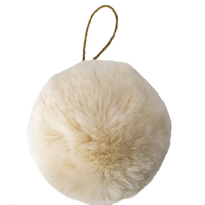 Hanger Fluffy bal wit