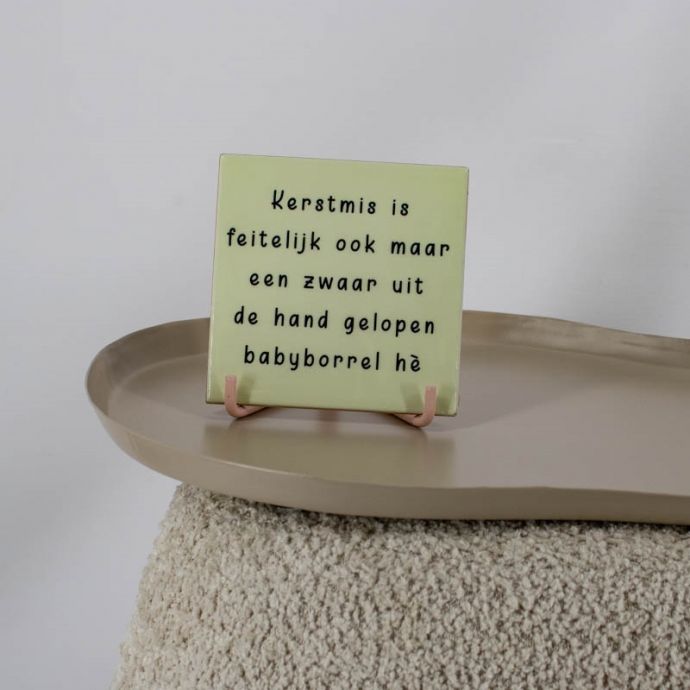 Tegeltje 'Kerstmis babyborrel'